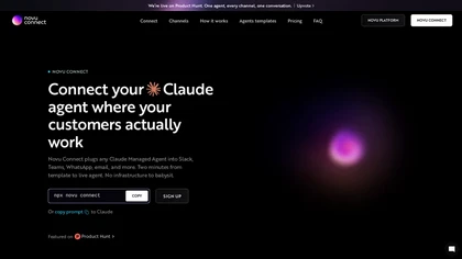 Novu Connect website image