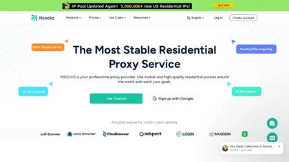 NSocks.com website image