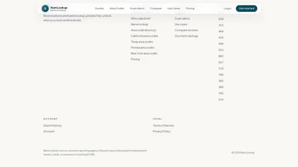 Numlookup website image