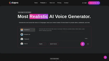 Octopra website image