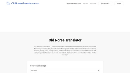 Old Norse Translator website image