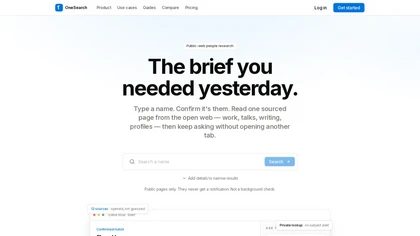 OneSearch website image