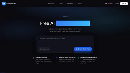 OnMusic AI website image