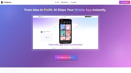 OnSpace.AI website image