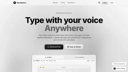 OpenTypeless website image