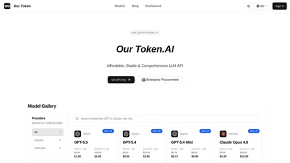 OurToken.ai website image