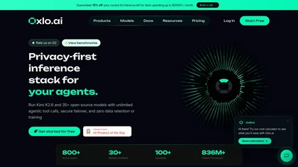 Oxlo AI website image
