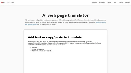 AI page translator - PageSection thumbnail