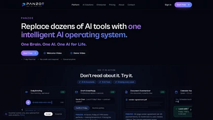 Panzoe AI website image