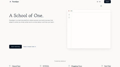 Paradigm website image