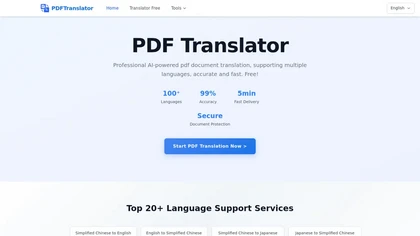 PDFTranslator.org website image