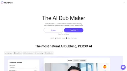 PERSO.ai website image