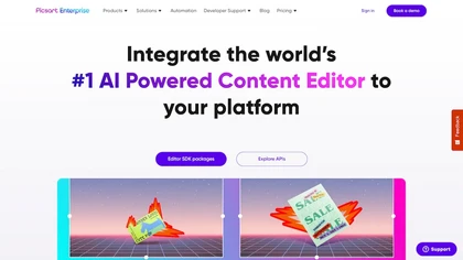 Picsart Creative APIs website image