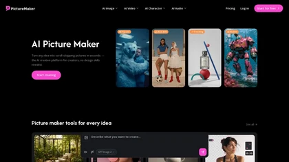 PictureMaker AI website image