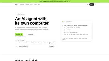 Plori AI website image