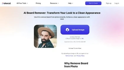 Pokecut AI Beard Remover image