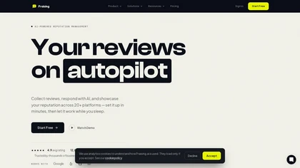 Praising AI website image