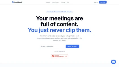 Prodshort.com website image