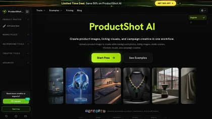 Productshot AI website image
