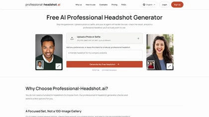 Professional-Headshot.ai website image