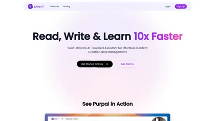 Purpal.ai website image
