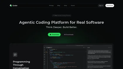 Qoder website image