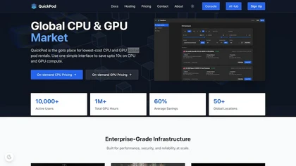 QuickPod website image
