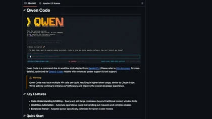 Qwen Code website image