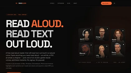 ReadAloud  website image