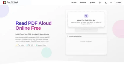 Readpdfaloud website image