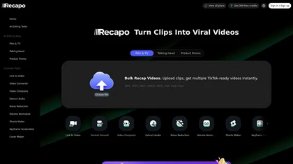 Recapo AI website image