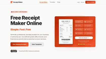 ReceiptMaker AI website image