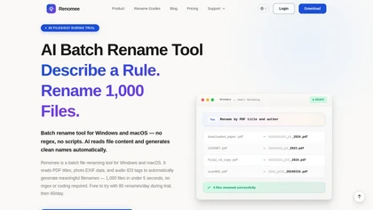 Renomee AI website image