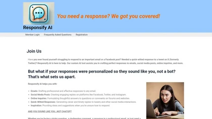 Responsify AI  - website image