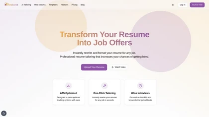 Reztune website image