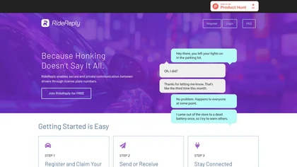 RideReply website image