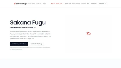 Sakana Fugu website image