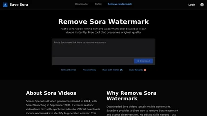 SaveSora website image