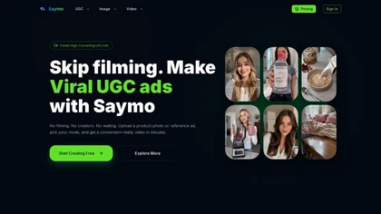 Saymo AI website image