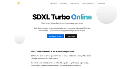 SDXL TURBO ONLINE image