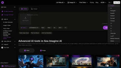 Sea Imagine AI website image