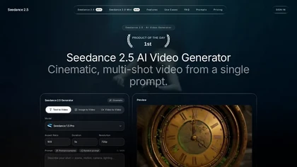 Seadance-video.com website image