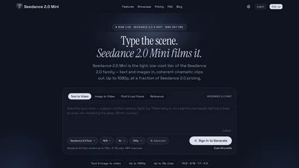 SeeDance2mini.ai website image