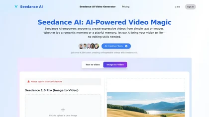 SeedanceAI.app website image
