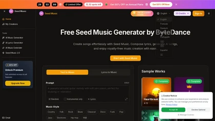 Seedmusic.app website image