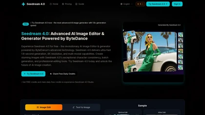 Seedream4.0.ai website image