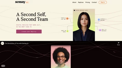 Sensay Replicas website image