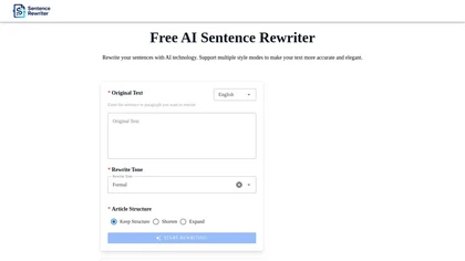 Sentence Rewriter website image