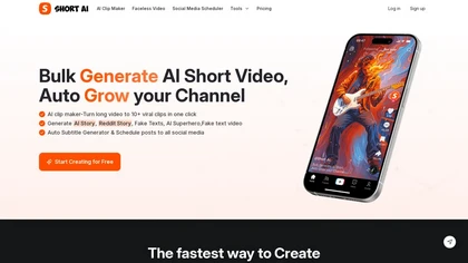 Short AI website image