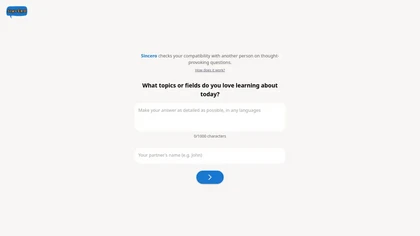 Sincero website image